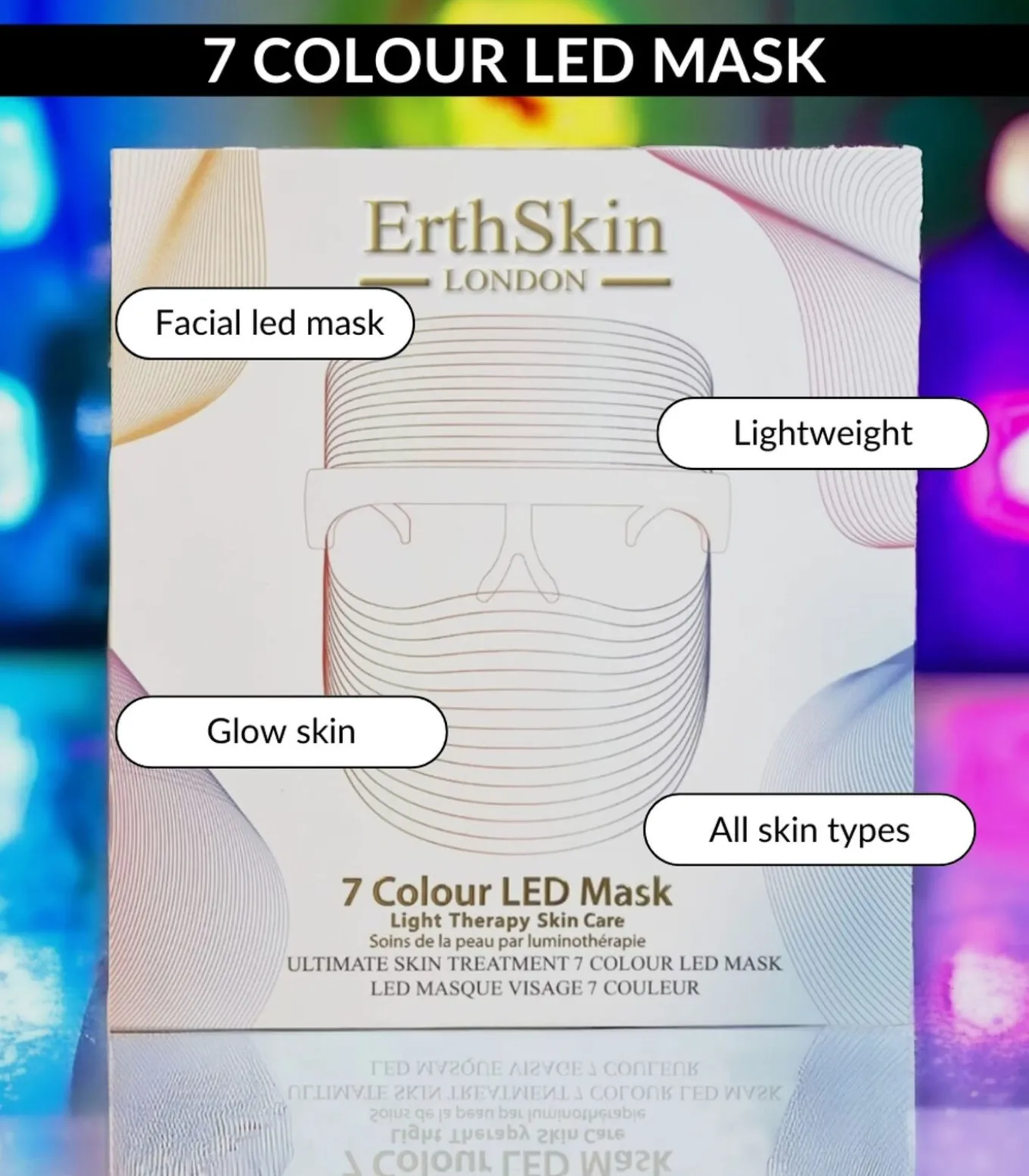 7 kleur LED-masker