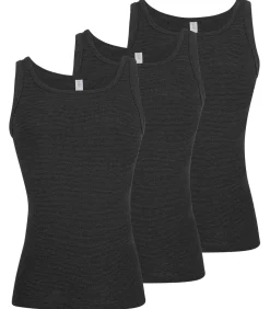 3 pack - Fijnrib Jeans - onderhemd