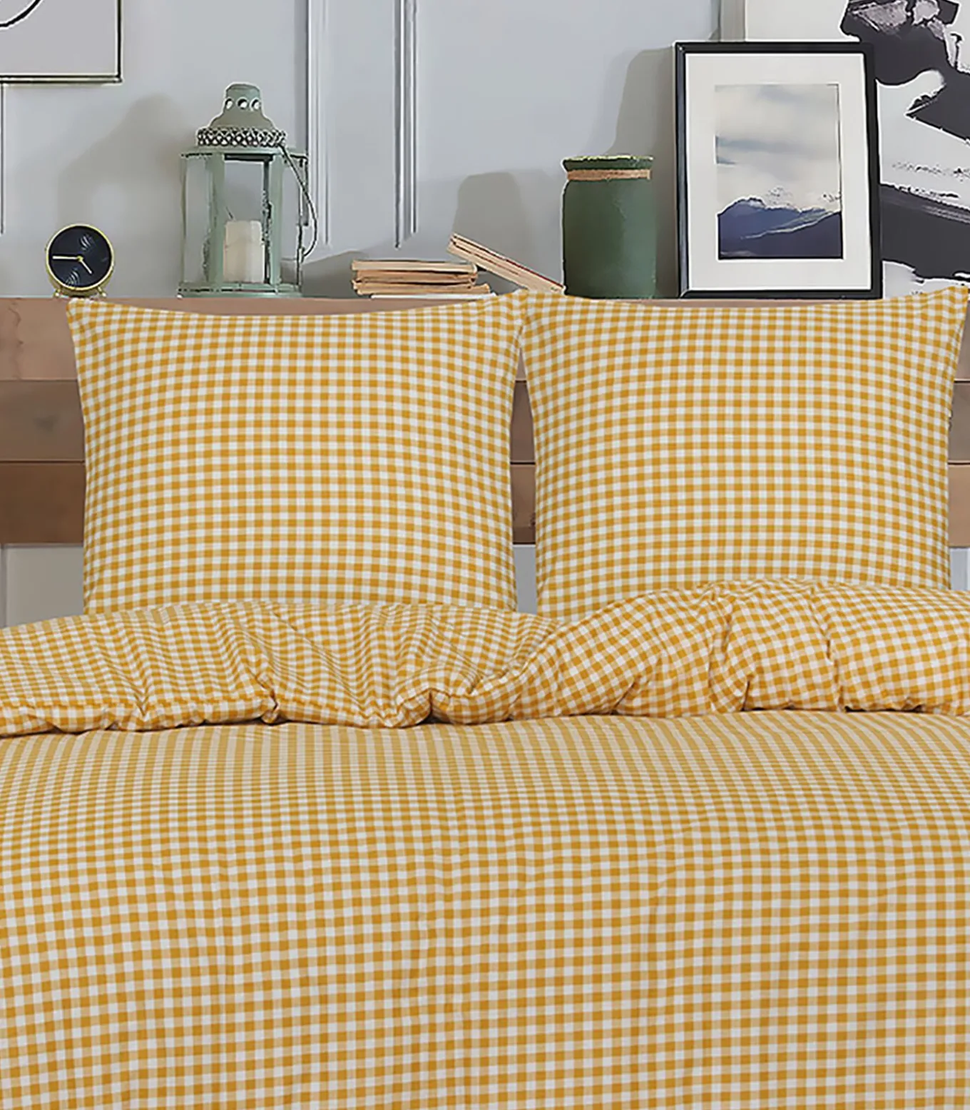 1 persoons beddengoed 140x200 cm+1 kussensloop 65x65 cm in katoen