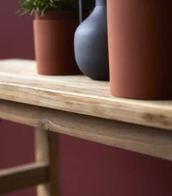 Adonis - Lage bijzettafel van massief gerecycled teakhout