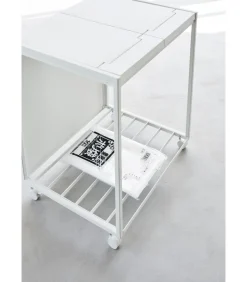 Afvalscheidingsprullenbak met wielen - 2 comp - Tower - Wit