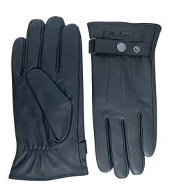 AJAR - Herenhandschoenen van glad leer met stikdetails