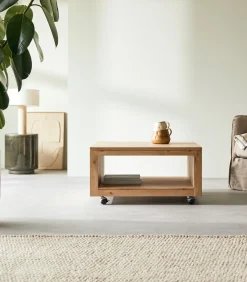 Anoa - Massief eiken vierkante salontafel