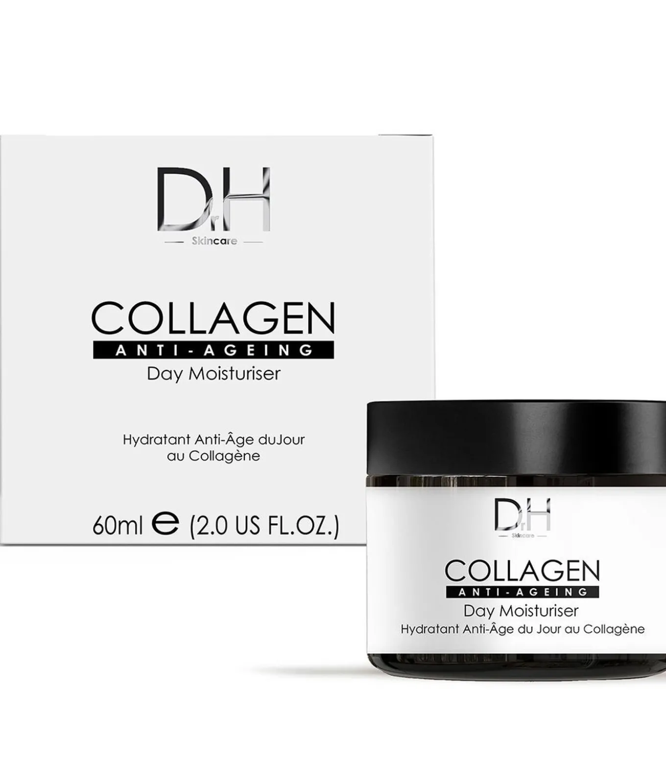 Anti-aging gezichtsserum met collageen 30ml + Anti-aging hydraterende dagcrème met collageen 60ml