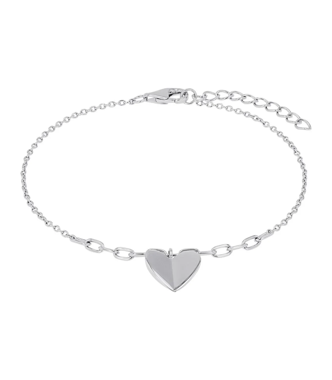 Armband m.Anh. voor dames, 925 sterling zilver | hartje