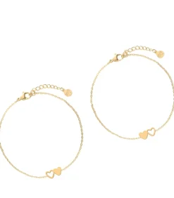 Armbanden set twee hartjes
