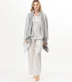 Asymmetrische jas van flanellen pluche ESSENTIEL 179