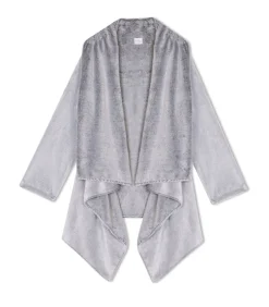 Asymmetrische jas van flanellen pluche ESSENTIEL 179