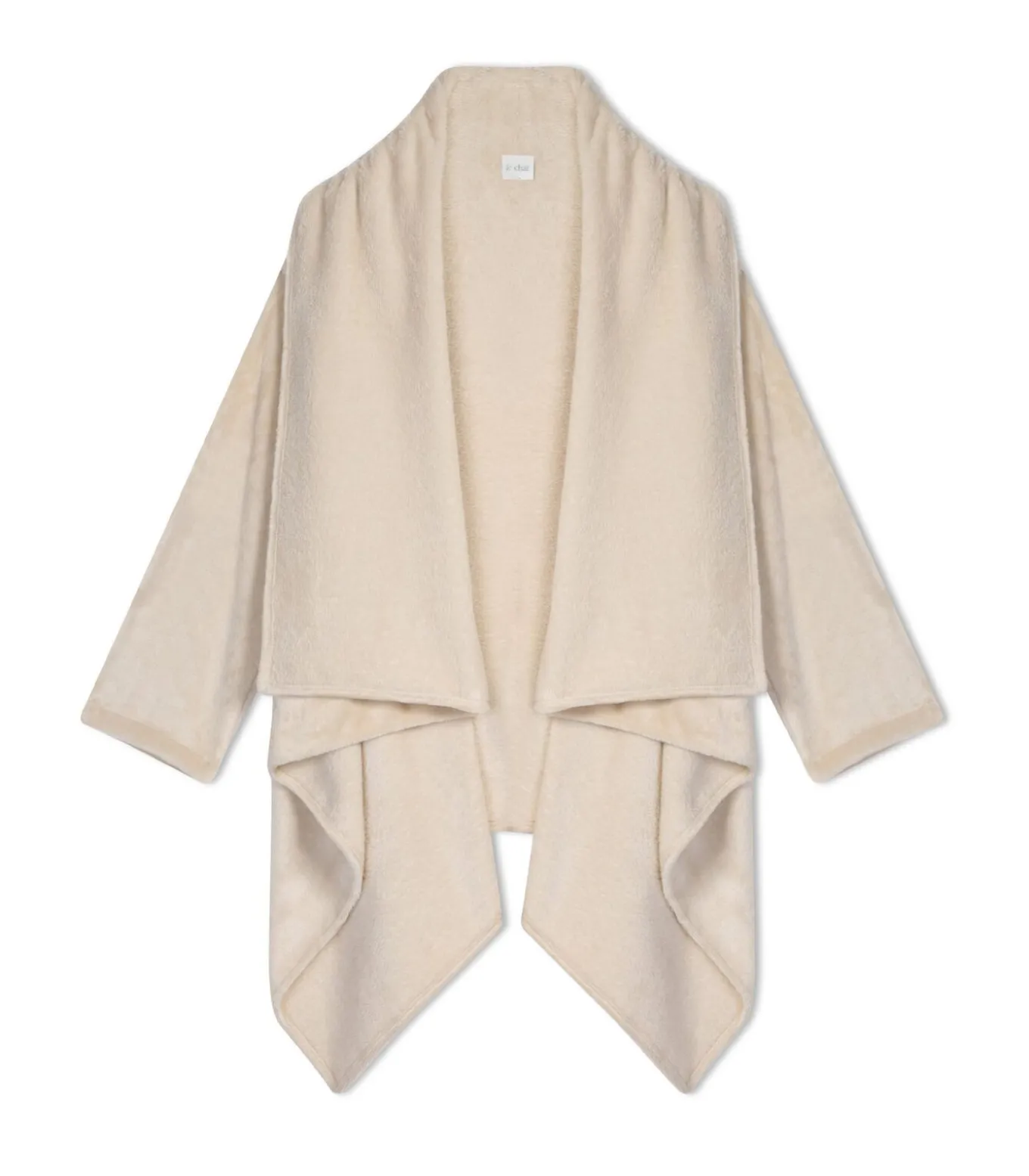 Asymmetrische jas van flanellen pluche ESSENTIEL 179