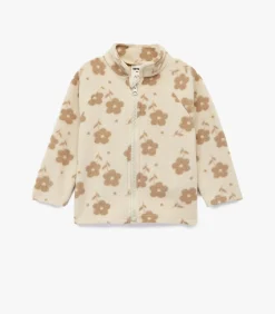 Baby sweatshirt bloemenpatroon rits