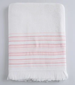 Badhanddoek Derin 100x150 cm Ecru/Lichtroze