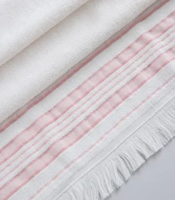 Badhanddoek Derin 100x150 cm Ecru/Lichtroze