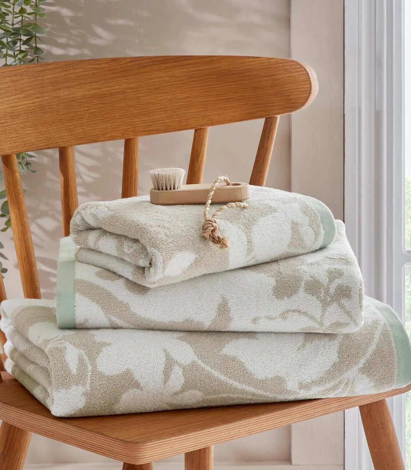 Badhanddoek Oriental Garden Dove Grey