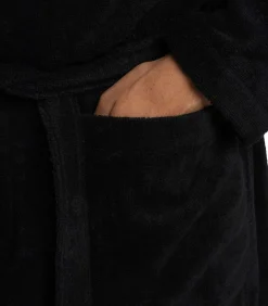 Badjas Van Badstof Met Logo-Afwerking