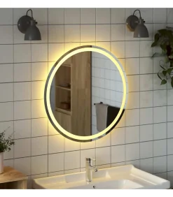 Badkamerspiegel LED rond 70 cm