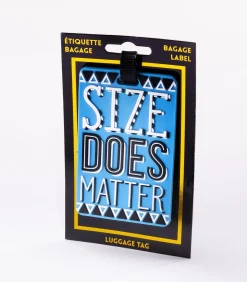 Bagagelabel - Size does matter- blauw