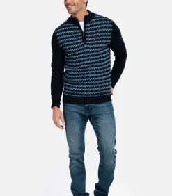 Baileys lamswollen trui - Blauw