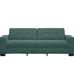 Bank met kussen Donkergroen Fluweel