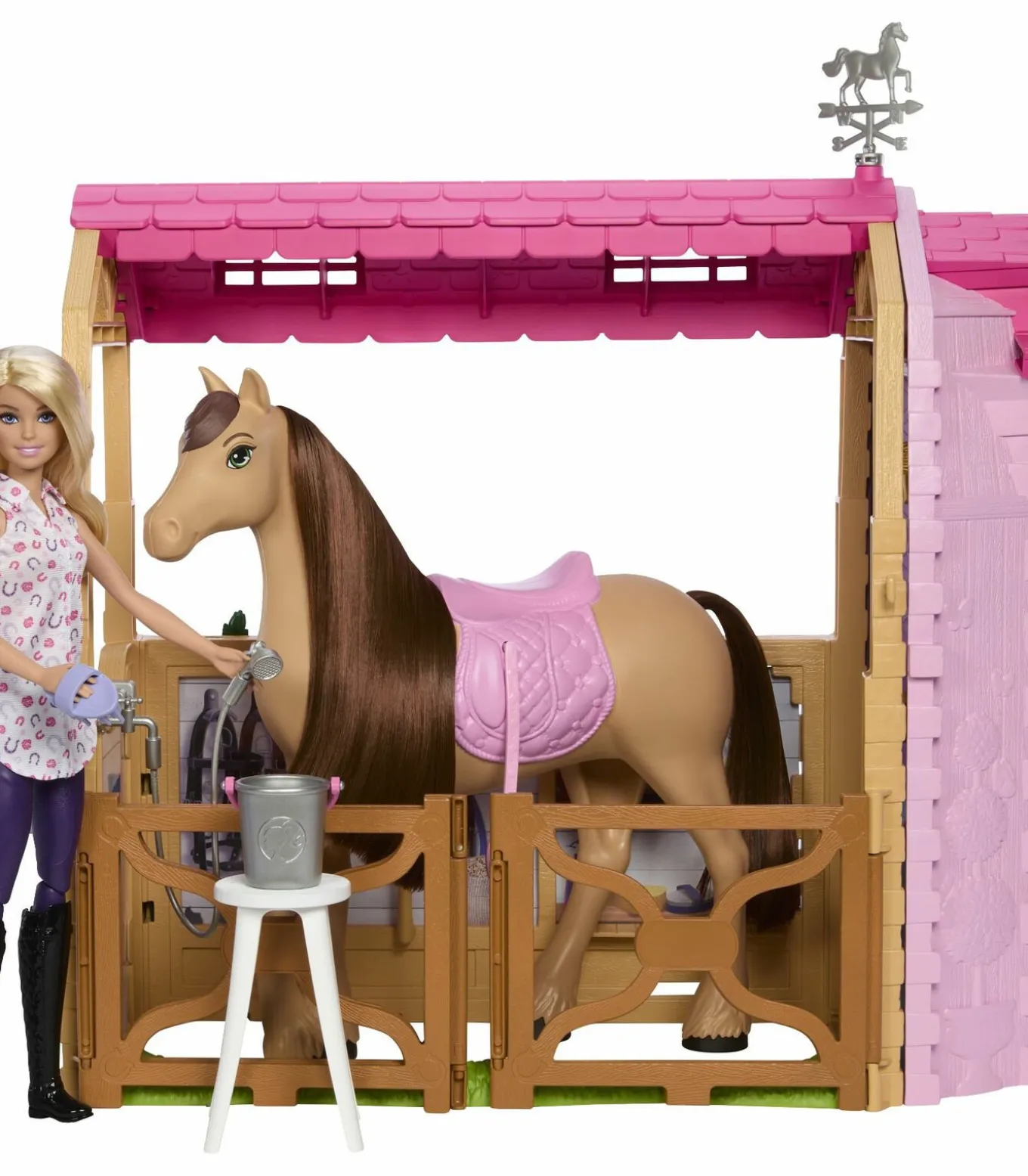 Barbie paard speelset Ultimate Stable met accessoires en pop