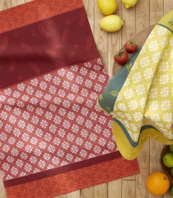 Bastide - Set van 2 theedoeken van puur katoenen jacquard