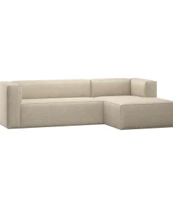 Bean Hoekbank Rechts - Polyester - Beige Melange - 73x305x175