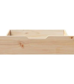 Bedlades 2 st met wieltjes 65x55x17 cm massief grenenhout