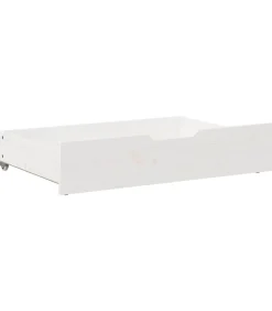 Bedlades 2 st 85x55x17 cm massief grenenhout wit