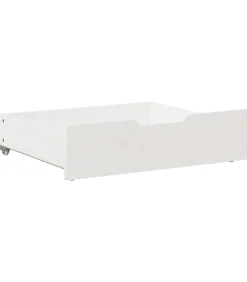 Bedlades 2 st 65x55x17 cm massief grenenhout wit