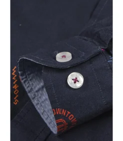 Bedrukt katoenen overhemd