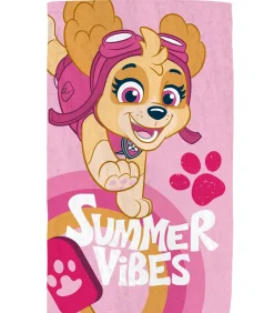 Bedrukt strandlaken, 100% katoen, PAW PATROL GOOD VIBES