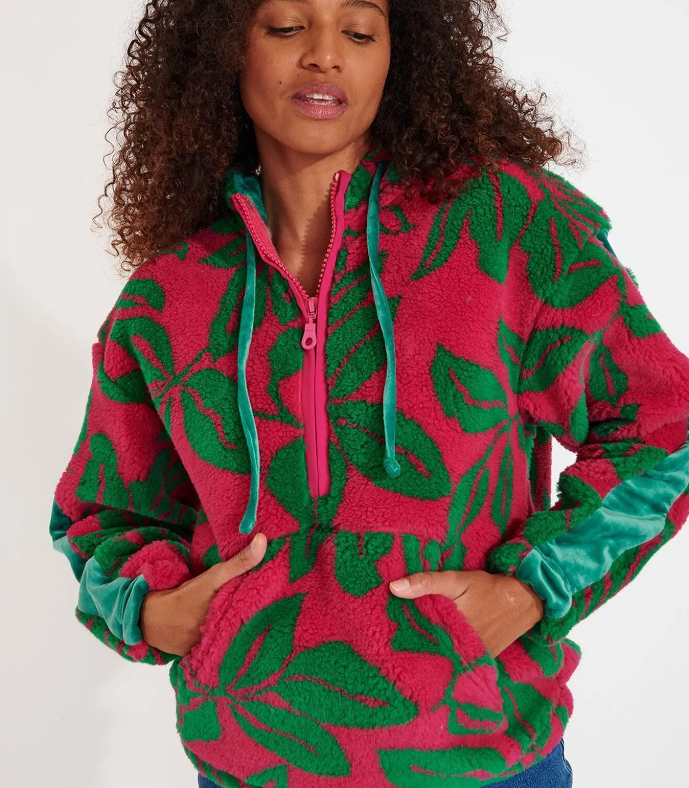 Bedrukte fleecetrui NOOK GREENVILLE