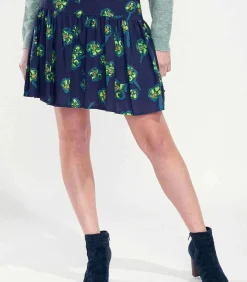 Bedrukte vloeibare korte rok PATNA