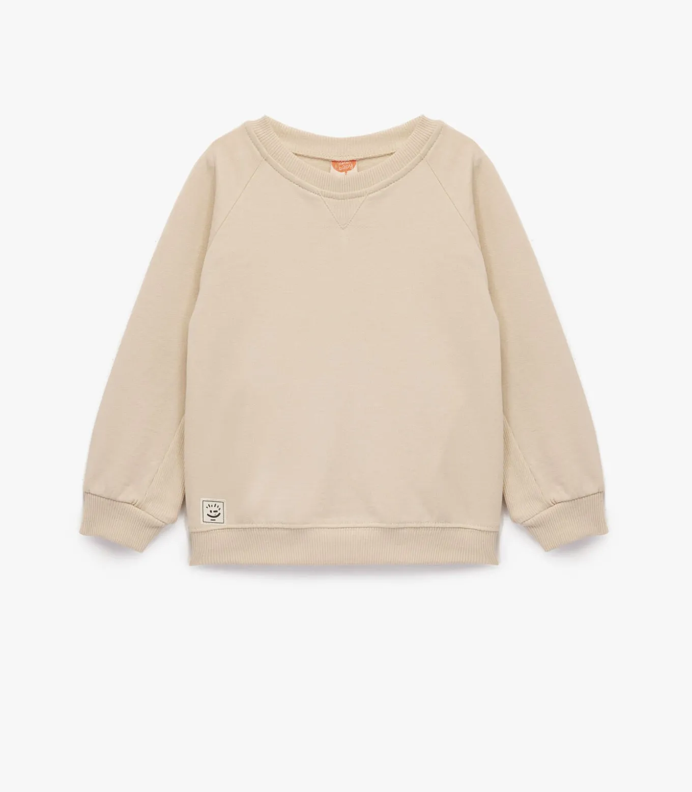 Beige Baby Sweater Lange Mouwen Katoen