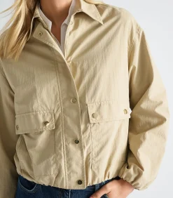 Beige sportieve blouson