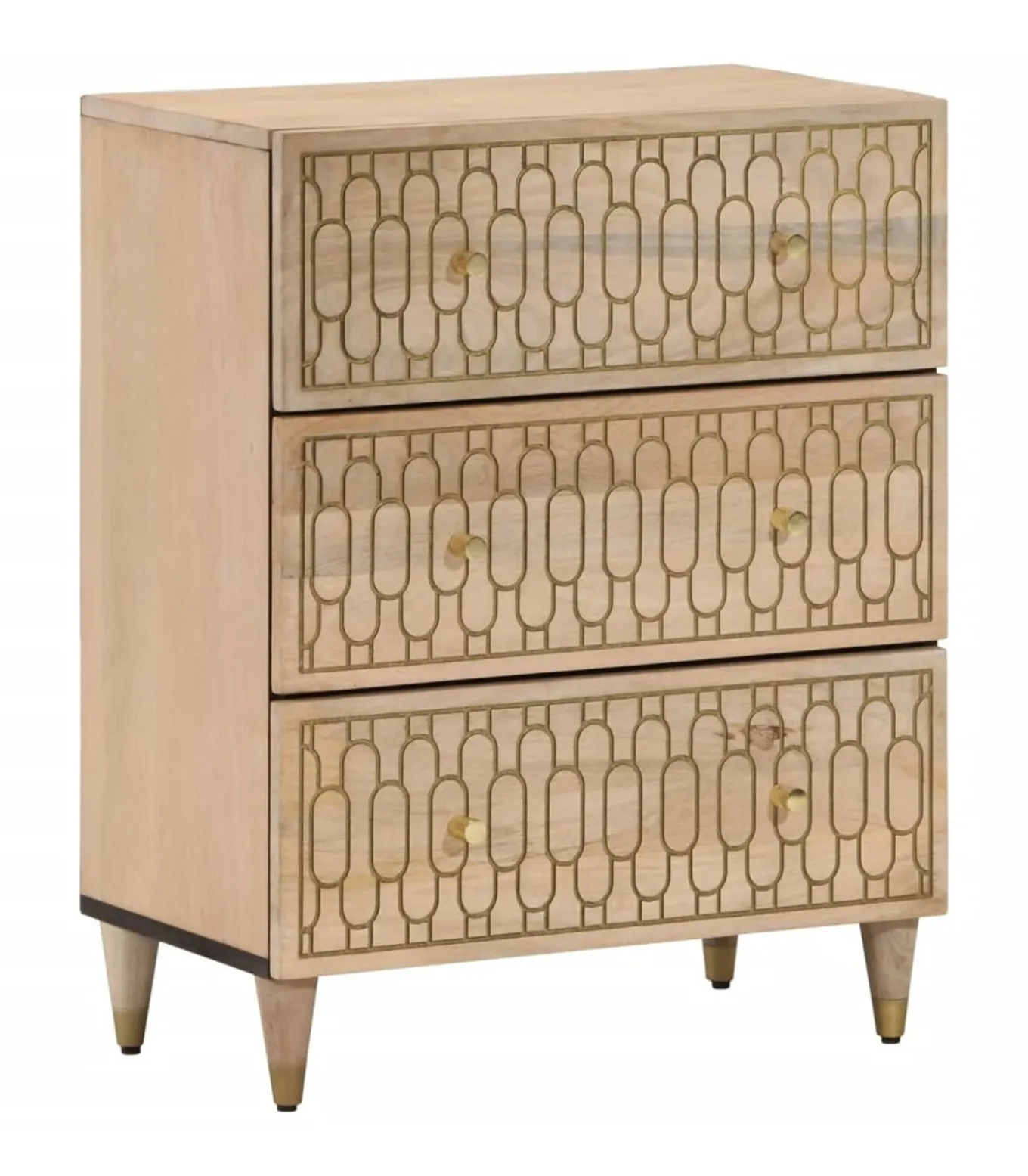 Bijzetkast 60x33x75 cm massief mangohout