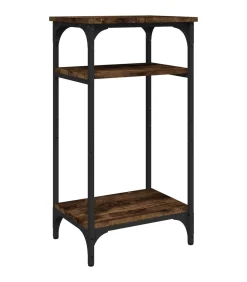 Bijzettafel 40x30x75 cm bewerkt hout gerookt eikenkleurig