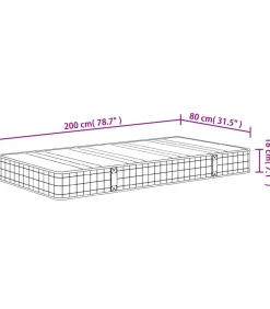 Binnenveringmatras middelhard 80x200 cm