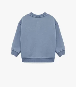 Blauw Baby Sweatshirt Lange Mouwen met Knoopsluiting