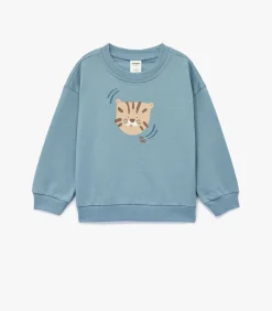 Blauw Baby Sweatshirt Lange Mouwen Met Kapprent