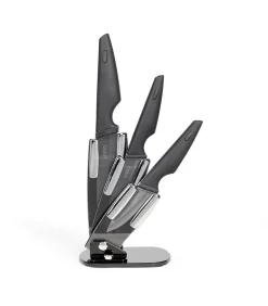 Blok met 3 keramische messen met houder