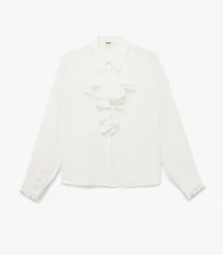 Blouse Lange Mouwen Volants Kraag