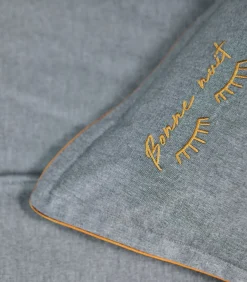 BONNE NUIT Indigo - Laken Gerecycled draad