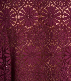 Bordeaux kanten blouse met volant