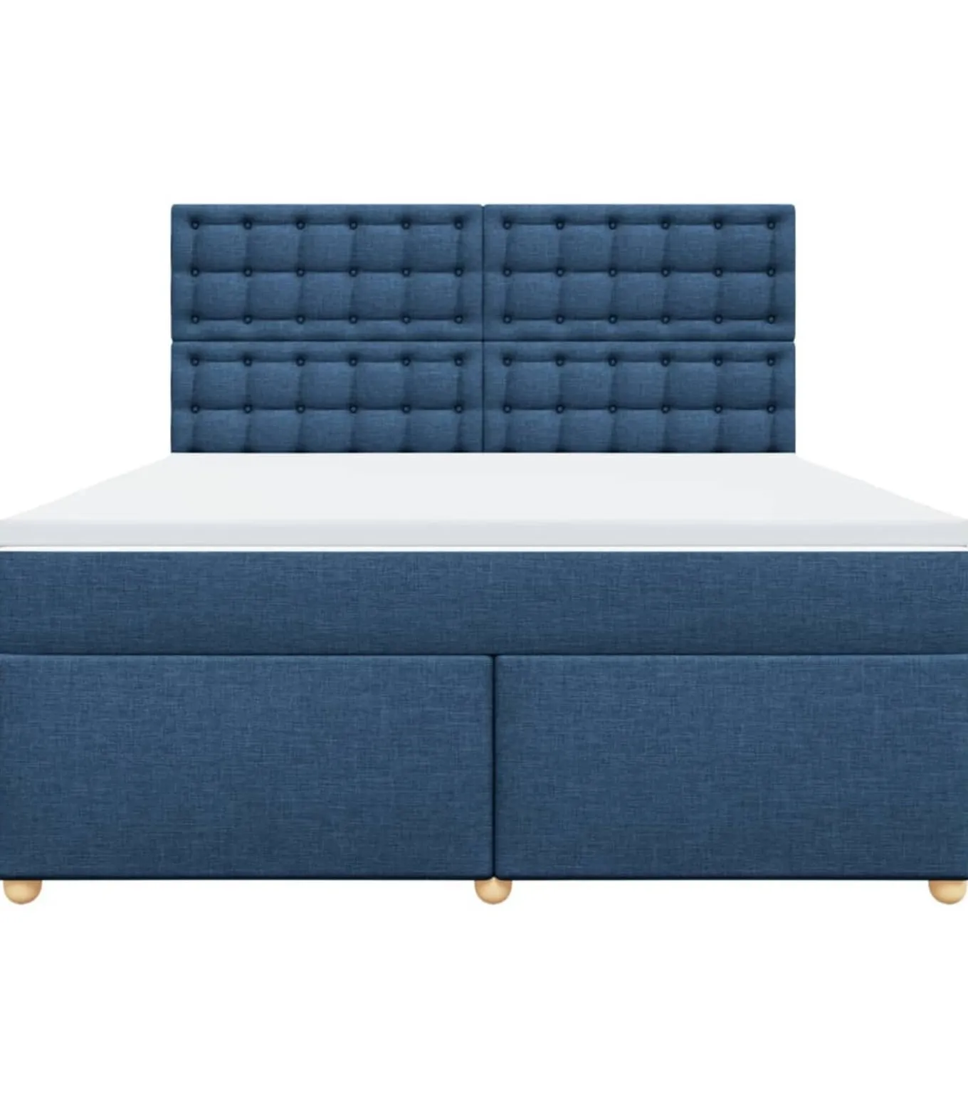 Boxspring met matras stof blauw 180x200 cm