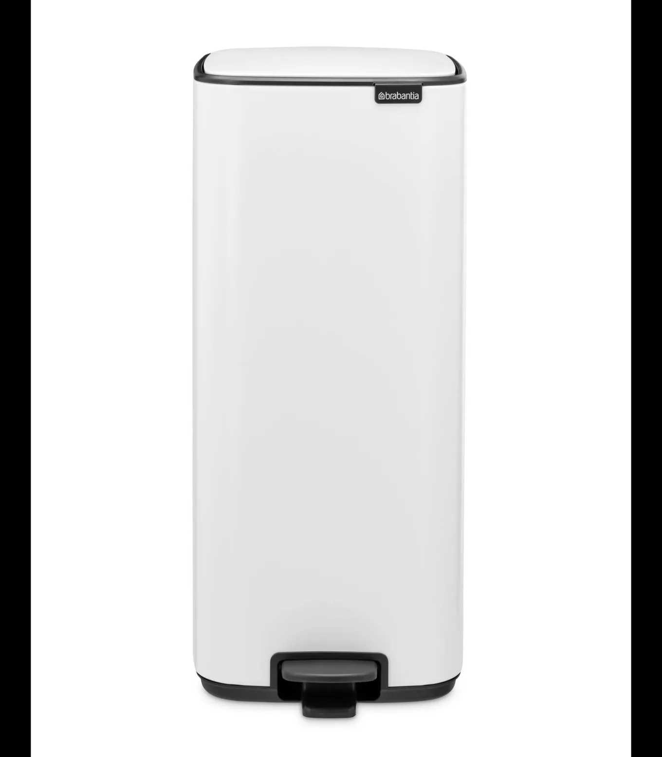 Brabantia Bo Pedaalemmer, 30 liter, stil sluitend, kunststof binnenemmer - White