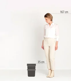 Brabantia Sort & Go afvalemmer, 12 liter - Grey