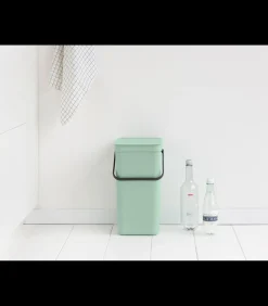 Brabantia Sort & Go afvalemmer, 16 liter - Jade Green