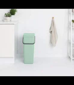 Brabantia Sort & Go afvalemmer, 40 liter - Jade Green