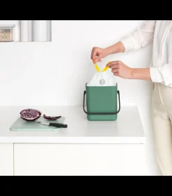 Brabantia Sort & Go afvalemmer, 3 liter - Fir Green