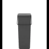 Brabantia Sort & Go afvalemmer, 40 liter - Grey